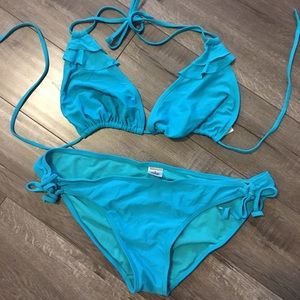Ruffle Top Tie Sides Bikini 👙